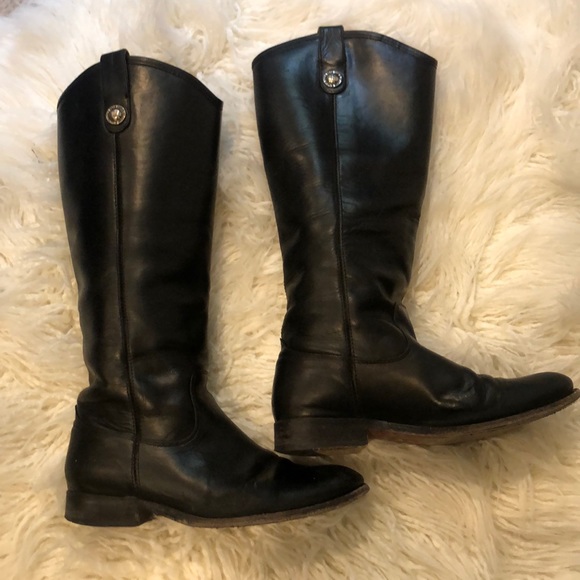 Frye Shoes - PRELOVED MELISSA BLACK TALL FRYE BOOTS